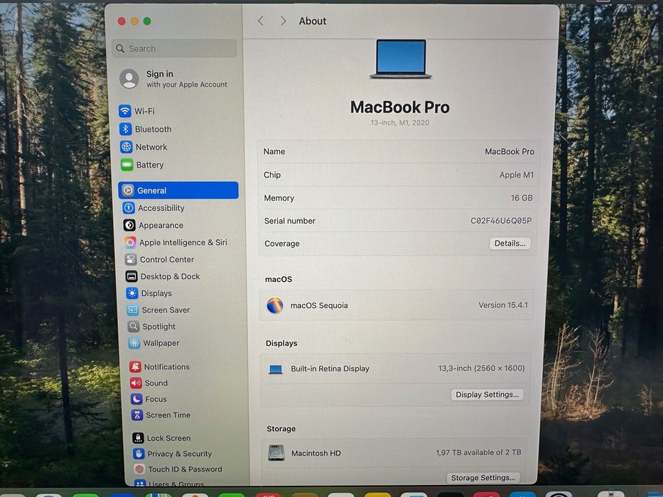 MacBook Pro 13" M1 Chip 8-CPU, 8-GPU, 16RAM, 2TB SSD, ГАРАНЦИЯ 2.2026г
