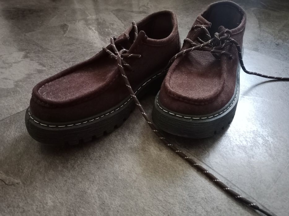 Замшевые туфли "Wallabee" на платформе