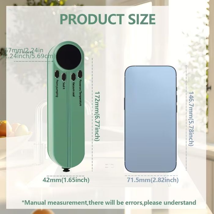 Компактна Вакуум Машина за Храна, Запечатване на Пликове + ПОДАРЪК