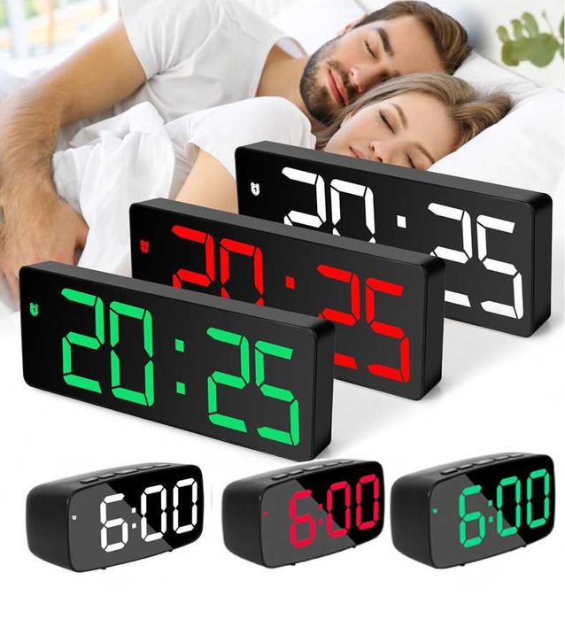 НОВ Постоянно светещ ЛЕД ЧАСОВНИК.LED Часовници на Ток.ДомашенБудилник