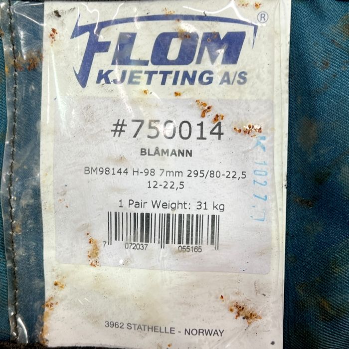 295/80R22 Lanțul de Zăpadă FLOM KJETTING K-Series (2016-) SCANIA
