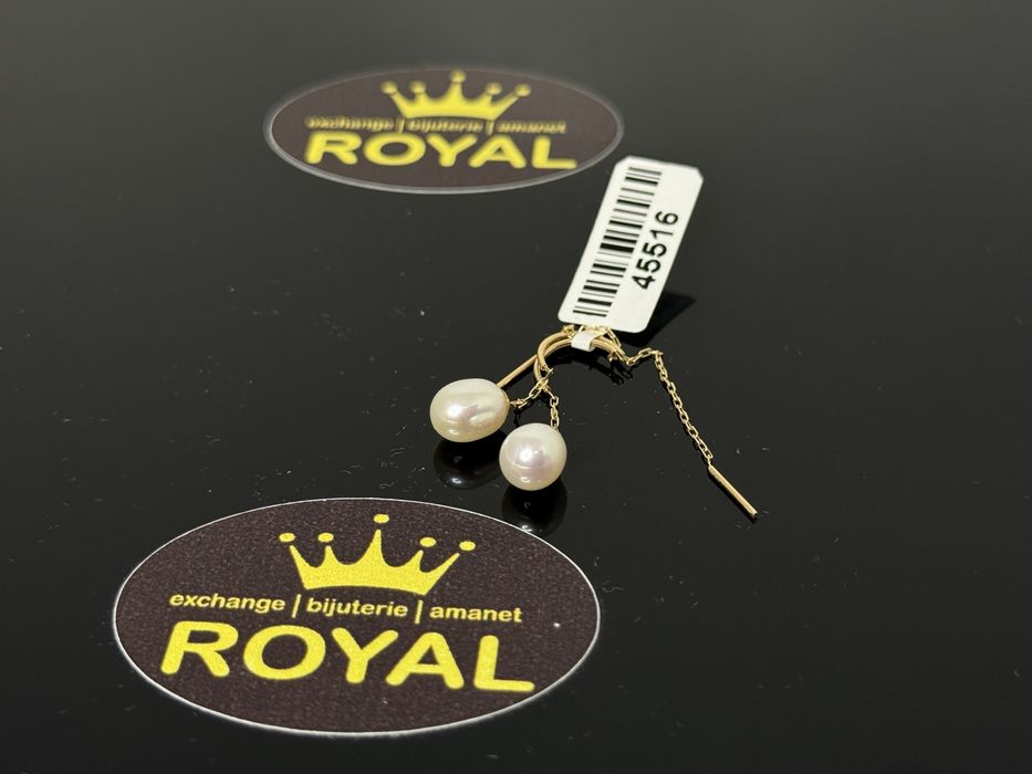 Bijuteria ROYAL : Cercei AUR 14K NOU / 1.18 GR