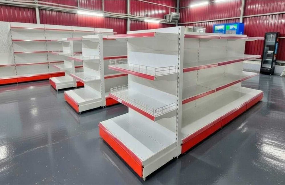 Металлический стеллаж для магазина, железная полка