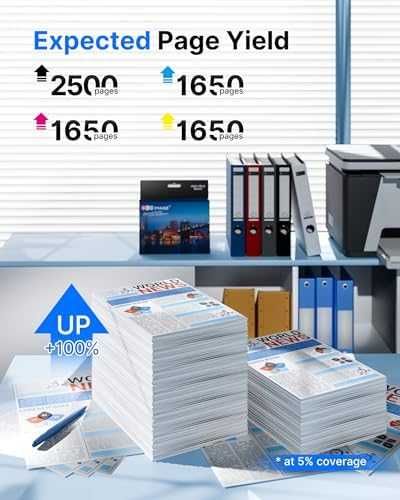 Нови Съвместими касети HP 937XL 937e с чип CMYK за OfficeJet Pro, 4 броя мастила за принтер