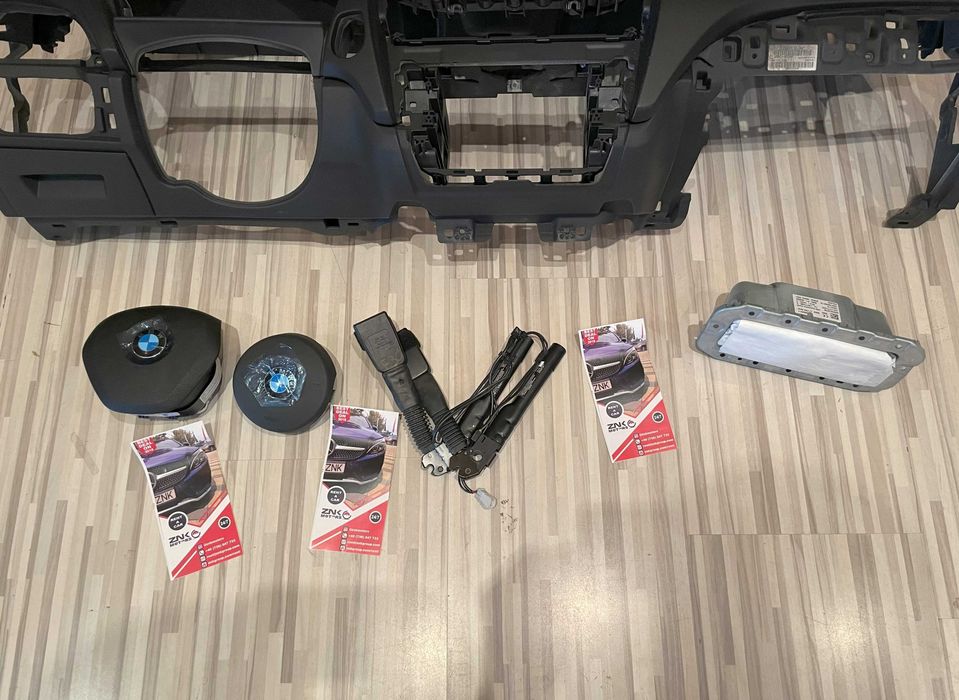 BMW F20 F21 seria 1 / 2 plansa de bord - kit airbag volan M - pasager