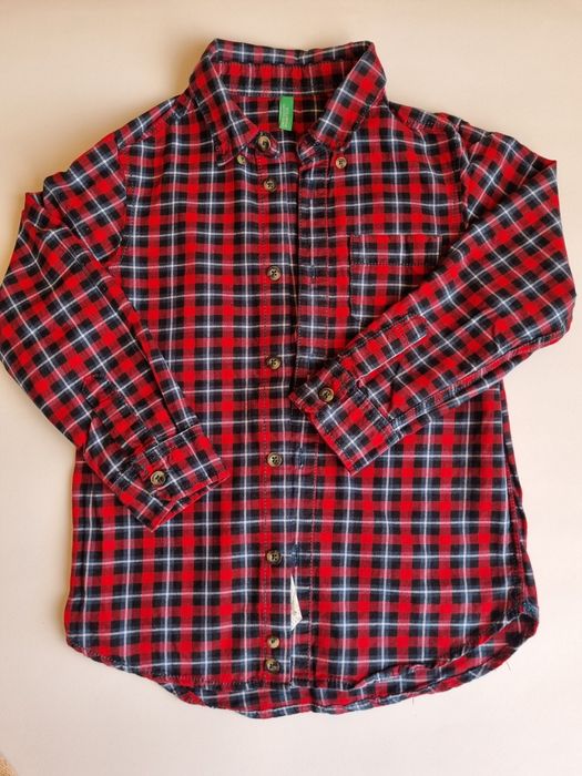 Риза и дънки с подплата Benetton, размер 110 см. (4-5 г.)