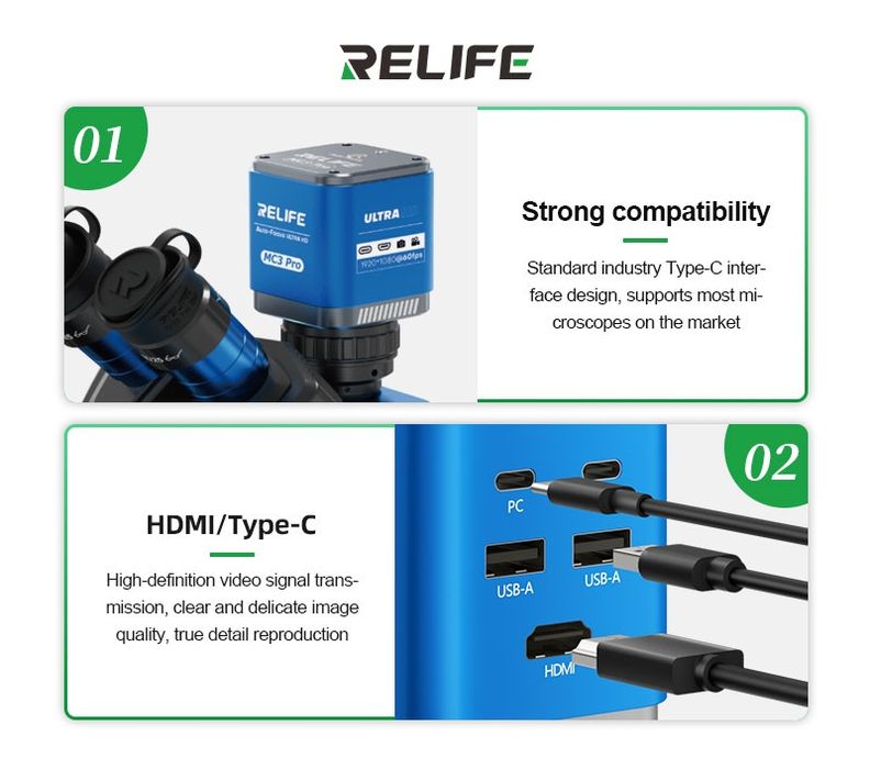 RELIFE MC3 Pro FHD Camera для микроскопа