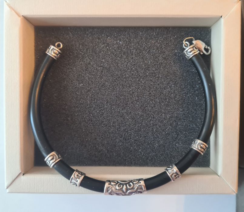 Стилна мъжка гривна със сребро My silver