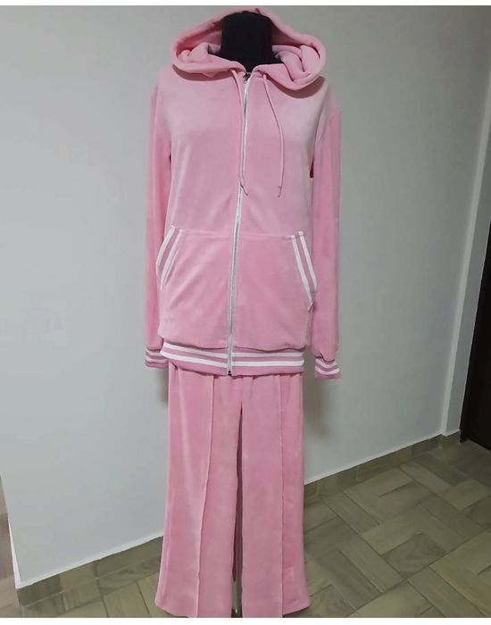 Trening catifea, hanorac cu buzunare, pantaloni model drept, mas. M