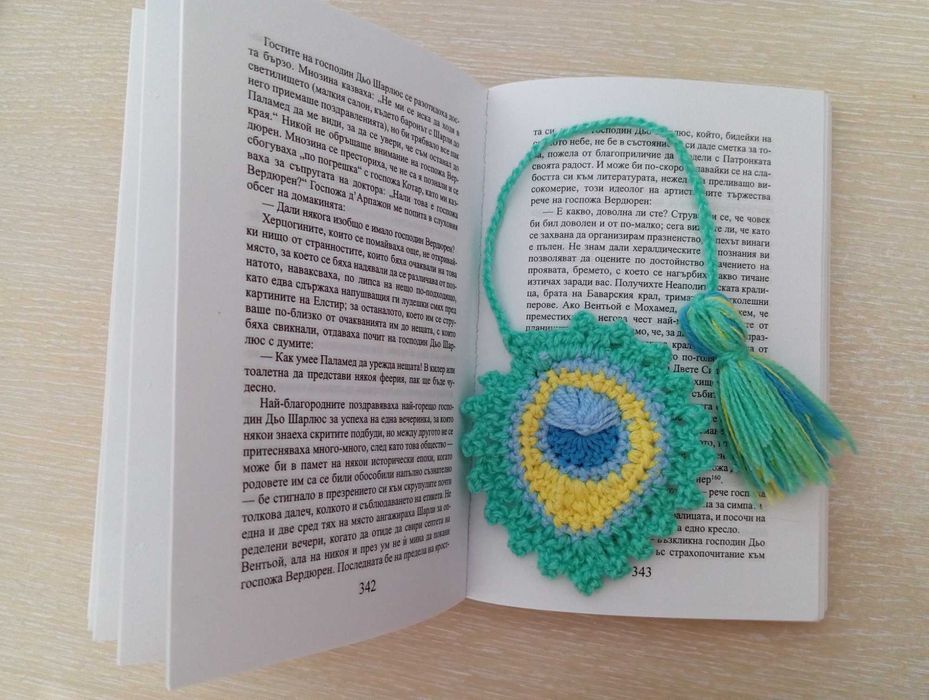 Изработвам ръчно плетени книгоразделители