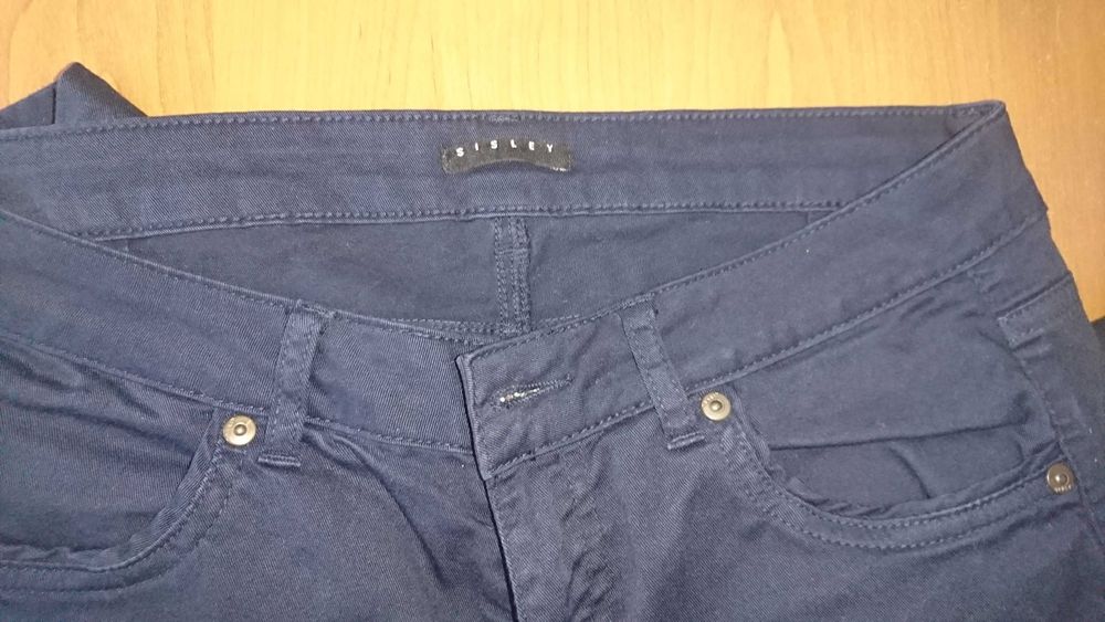Pantaloni SISLEY casual 98% bumbac, 2% elstan