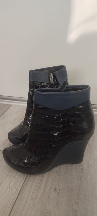 Botine cu platforma D&J Exclusiv, piele, 37