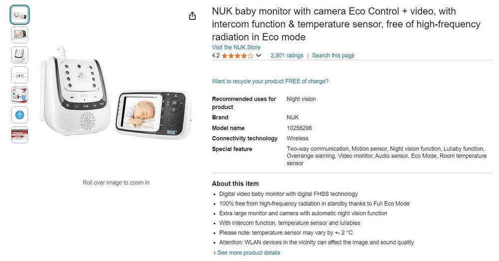 Baby phone Philips avent 530/00 sistem DECT de monitorizare copii