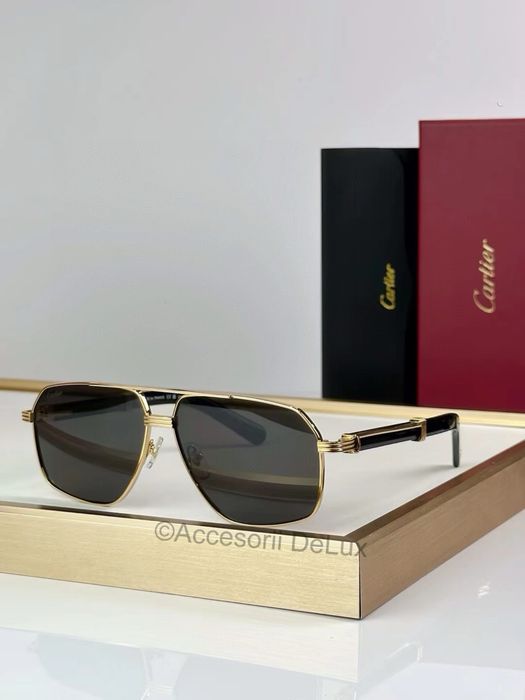 Ochelari de Soare Cartier CT0711S Noi Full Box Verificare Colet Gold