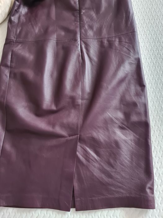 Rochie piele nappa miel