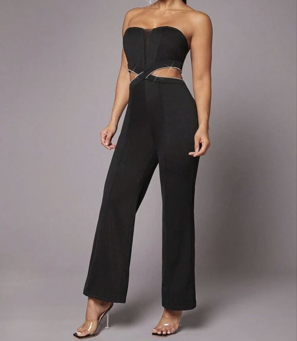 Черен официален гащеризон