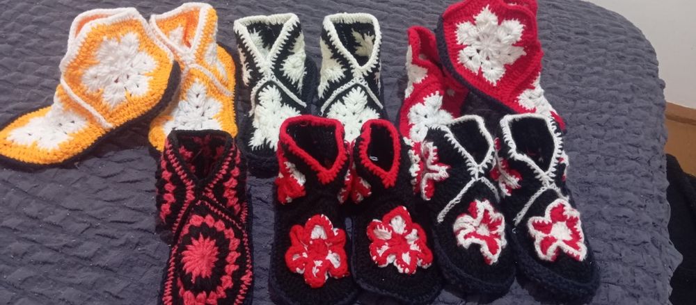 Вязаные тапочки на заказ