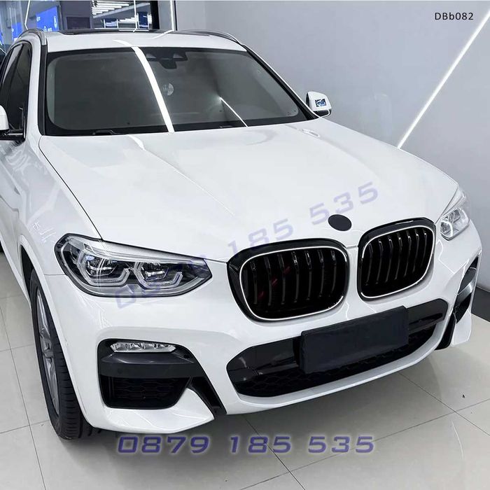 Светещи LED бъбреци BMW G01 G02 Pre-LCI черен гланц DBb082 тунинг предни решетки с лед светлини бмв г01 х3 х4