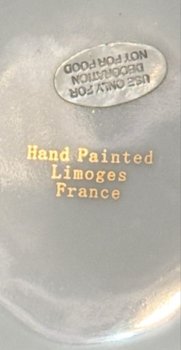 Старинен френски порцеланов  сервиз Limoges  ръчно рисуван