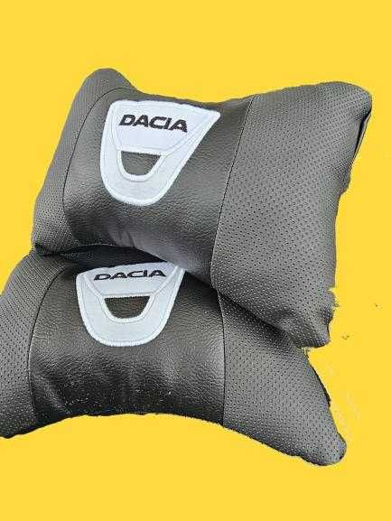 възглавнички за автомобил Dacia Дачия бродирани Кожа 2 броя