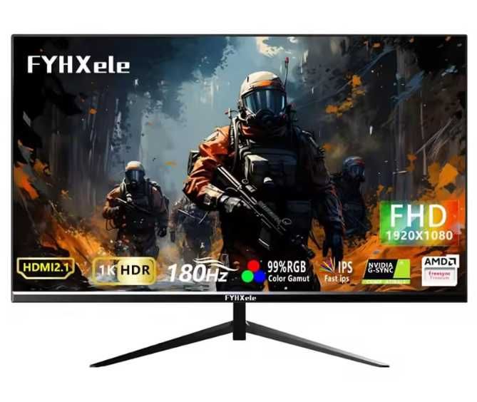 Monitor Gaming FYHXele 24" FHD 180Hz, 1ms, HDR, G-Sync, VESA