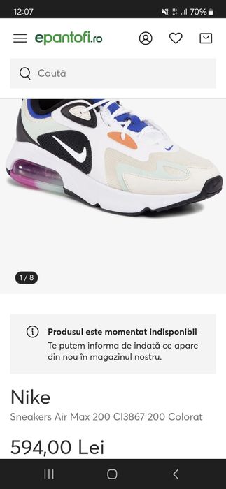 Vand sneakers Nike air 200