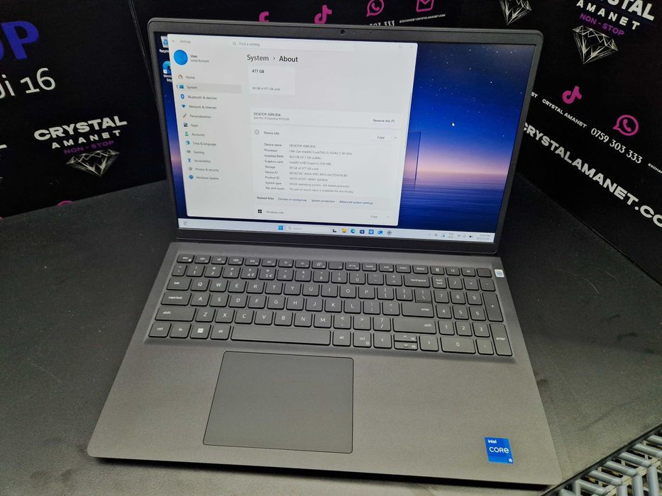 Laptop Business Dell Pro 15 Essential PV15250, i5-1334u, 16GB RAM DDR5, 512GB SSD NOU