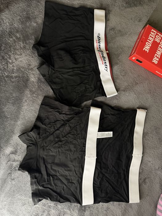 Diesel set 3 boxeri negri cu banda alba mesaj Diesel Industry S  noi