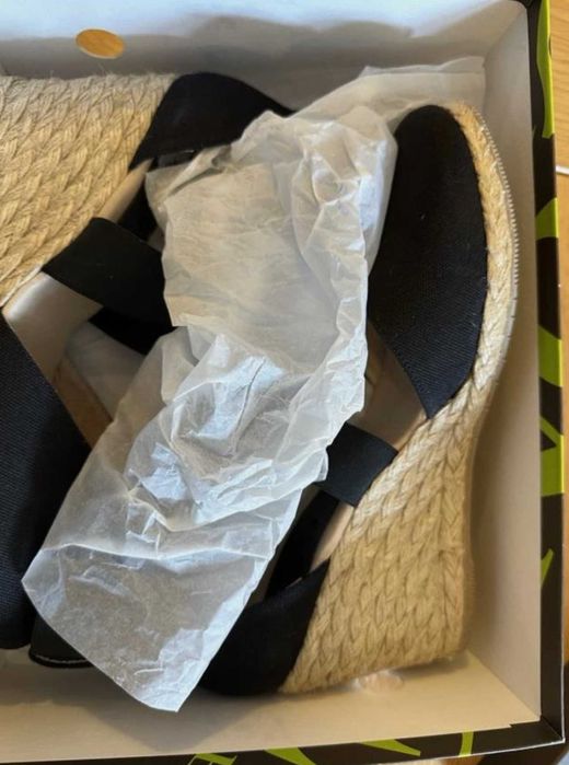 Черни сандали на платформа - Jones the Bootmaker - №40