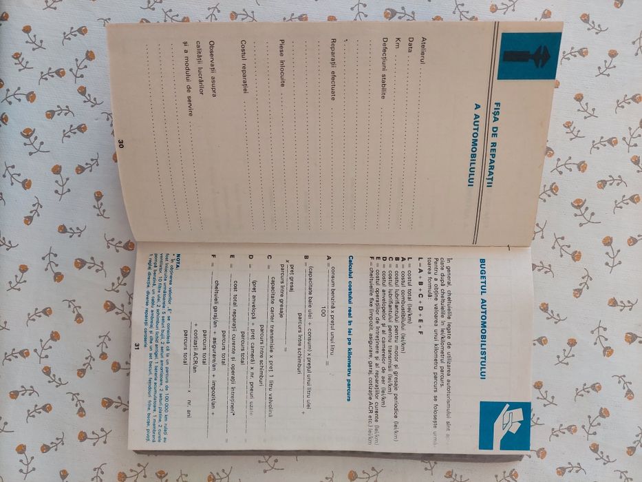 Vand carnet de bord pentru Dacia 1300