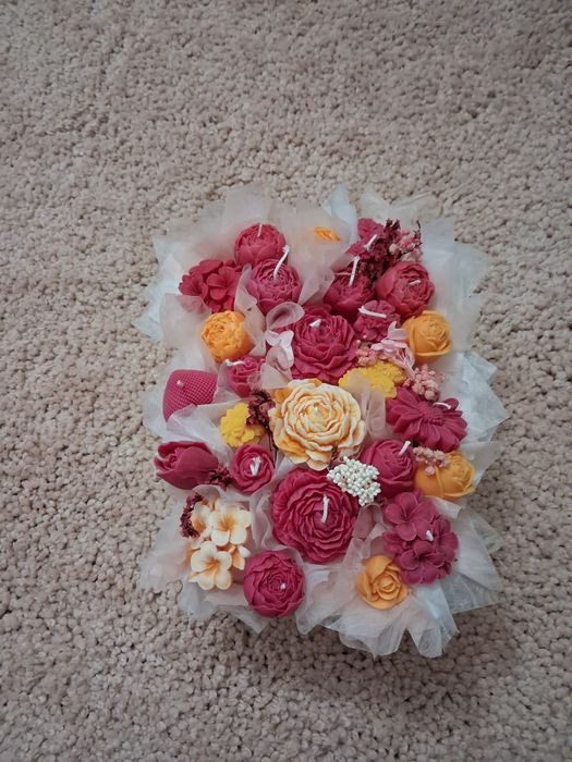 Buchet flori din ceara de soia parfumat