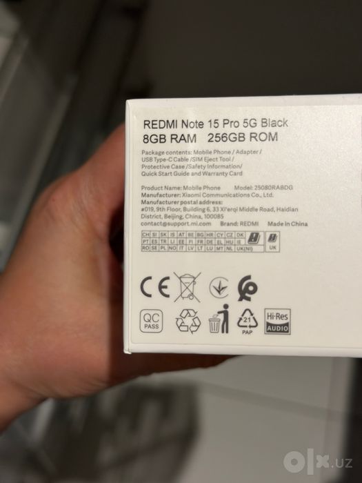 Redmi Note 15 pro 5G Black 8/256