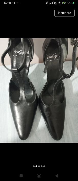 Pantofi stiletto din piele naturală mărimea 37
