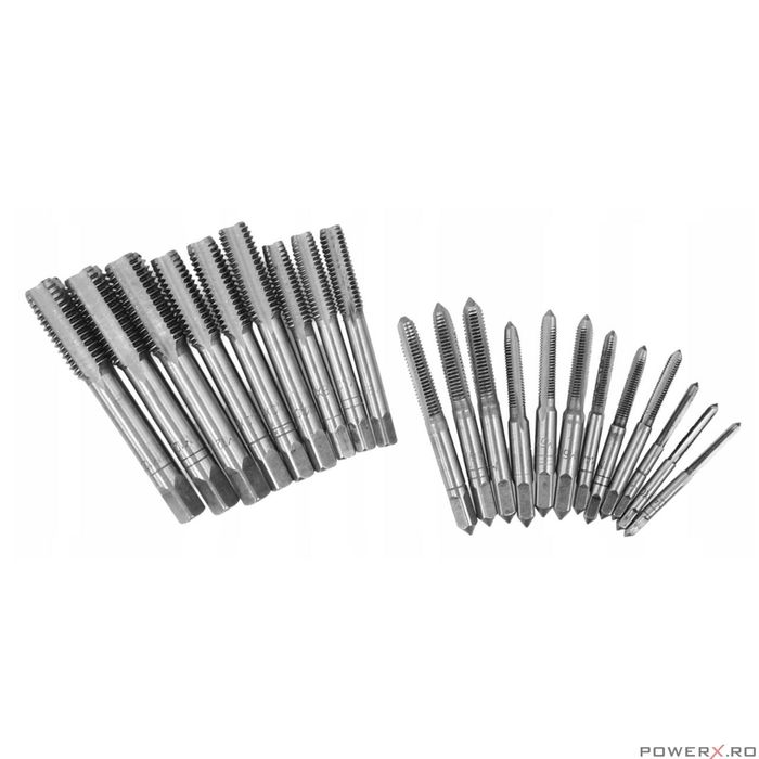 Trusa filiere si tarozi M3-M12, 32 piese, Verke