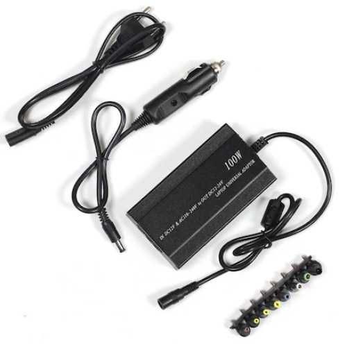 Универсално зарядно за лаптопи 120W, 12V, 24V за кола и за ел. мрежа