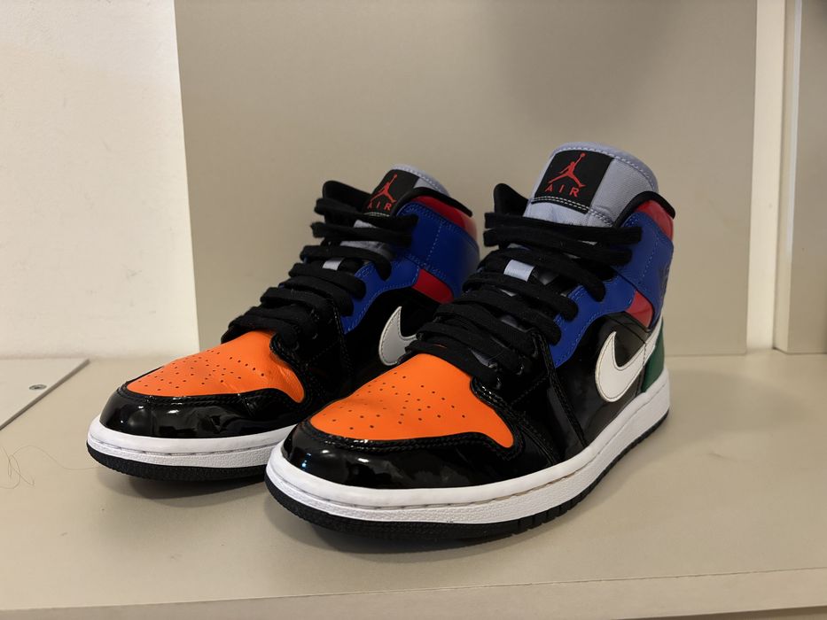 Air Jordan 1 Mid SE Multicolor Patent
