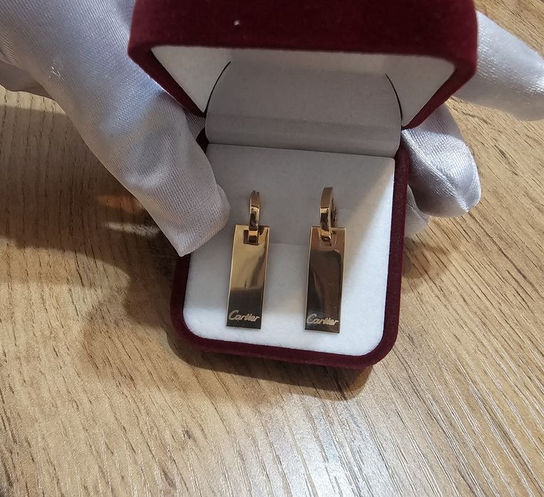 Золотые серьги Cartier, 585 проба