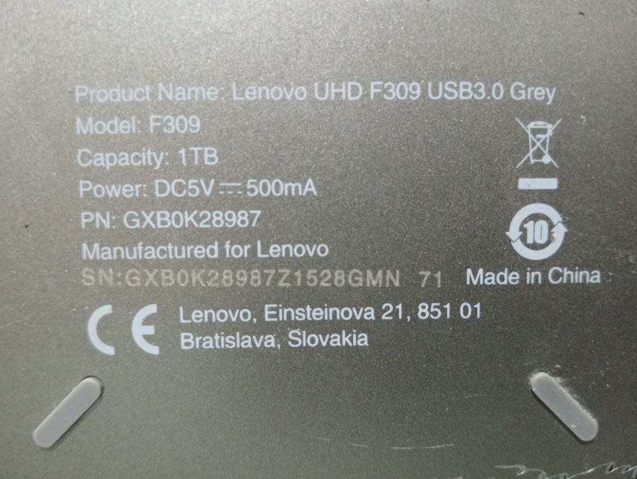HDD  Жёсткий диск Lenovo 1 TB
