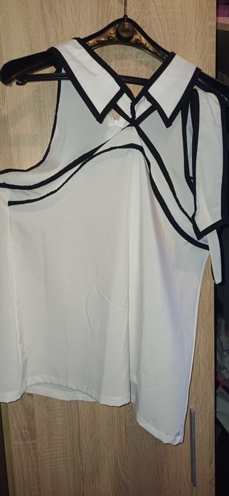 Дамска бяла риза с вратовръзка