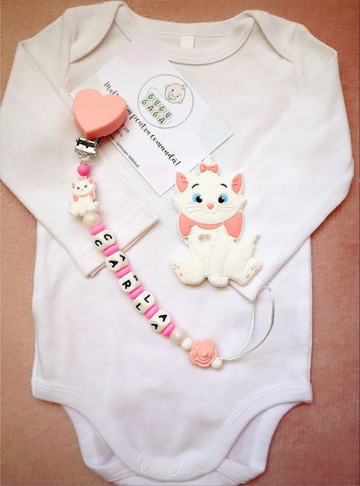 Lantisoare din silicon pentru suzetă personalizate cadou bebelusi