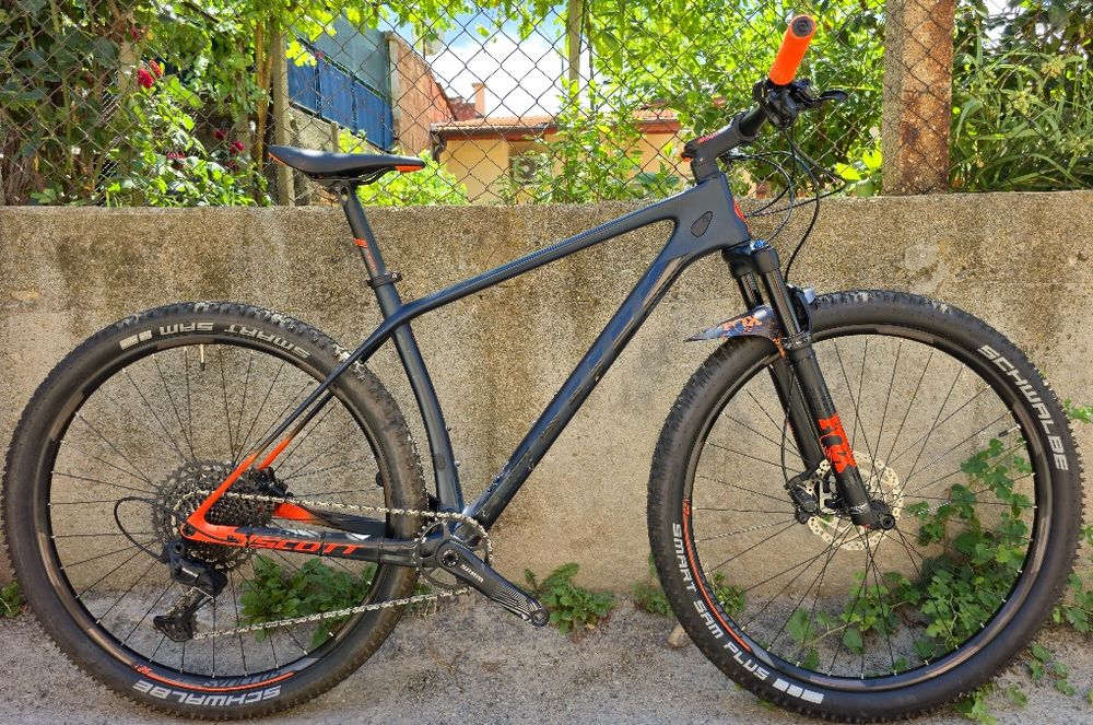 Scott scale Carbon 930 29  цола L размер Fox 32 1x12 Sram на проходни оси Перфектен