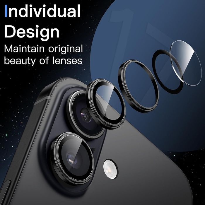 Стъклени рингове за камера за apple iphone 17