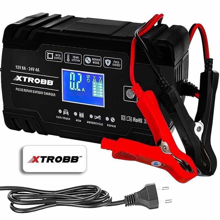 Автоматично зарядно устройство за акумулатори 12V/8A, 24V/4A XTROBB