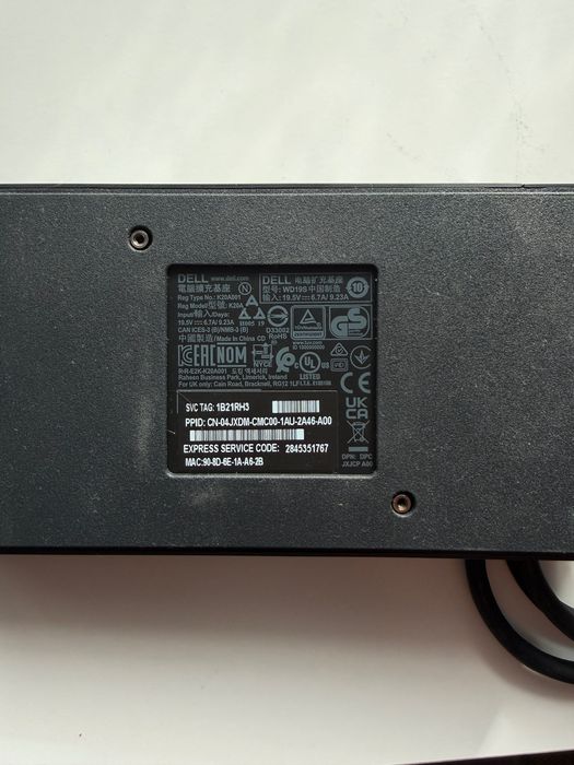 Dell WD19S K20A001 - Stație de andocare (USB-C) + Adaptor 180W