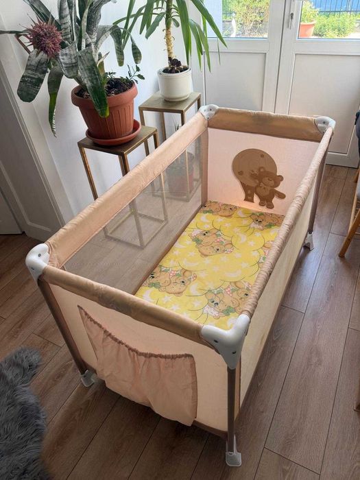 Patut Pliabil Copii si Tarc de Joaca - Patut copii 2 in 1
