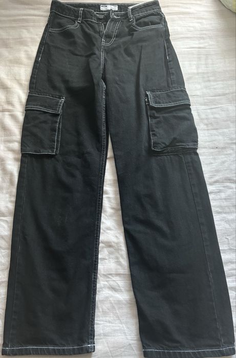 Деним карго дънки от Bershka