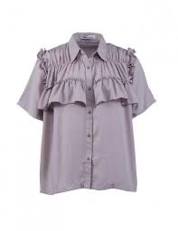 Блузка с рюшками в корейском стиле