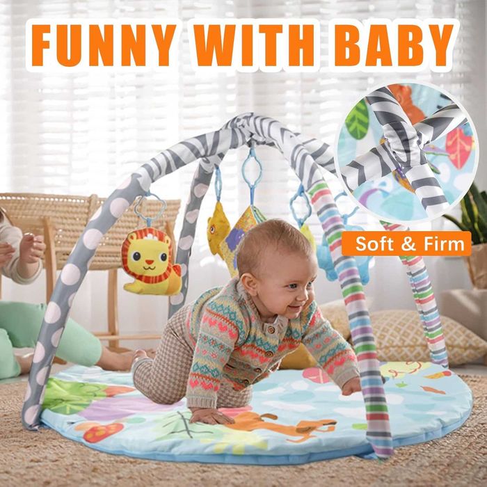 WALLE Бебешка подложка за игра, 5 висящи звукови играчки