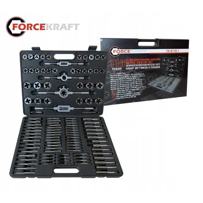 Метчици и плашки 110 части Професионални