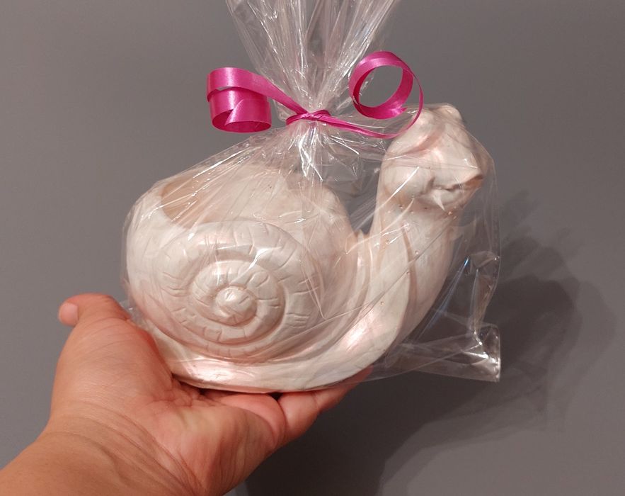 Сувенир,шкатулка улитка из гипса